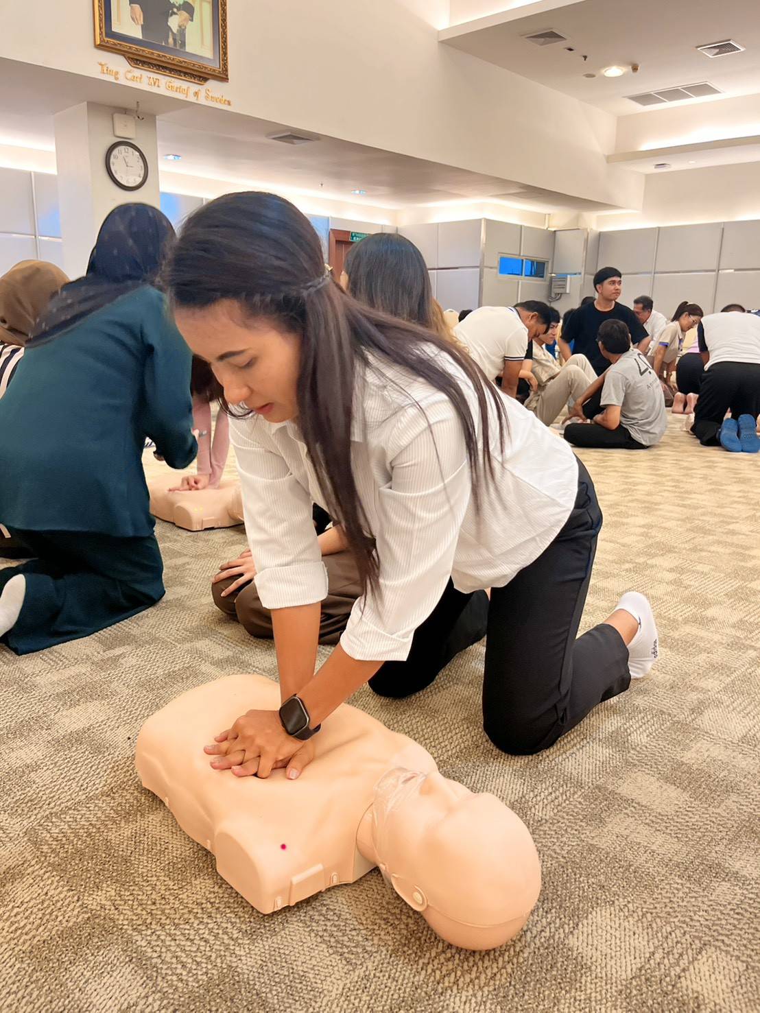 Work environment showcasing childcare activities