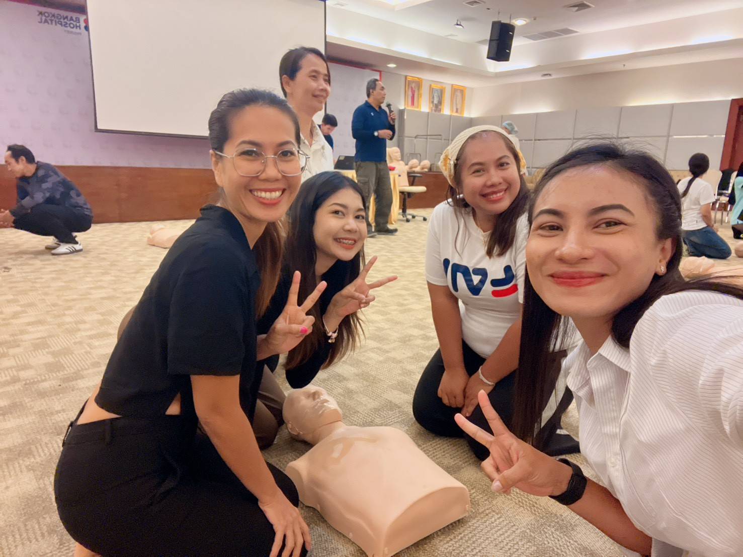 Work environment showcasing childcare activities