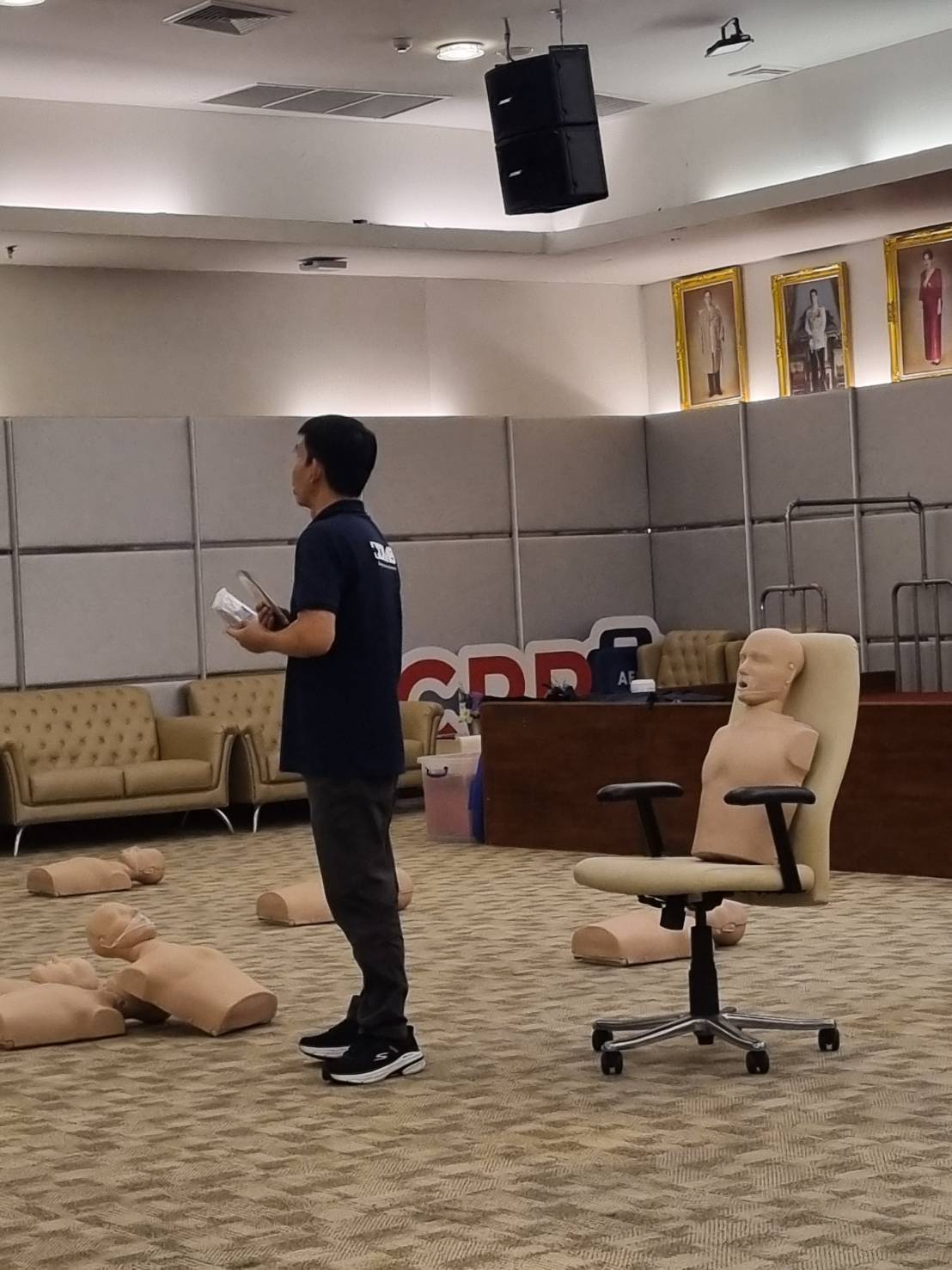 Work environment showcasing childcare activities