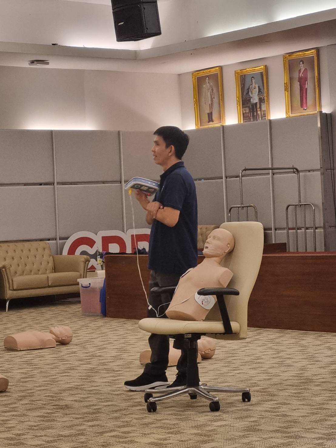 Work environment showcasing childcare activities