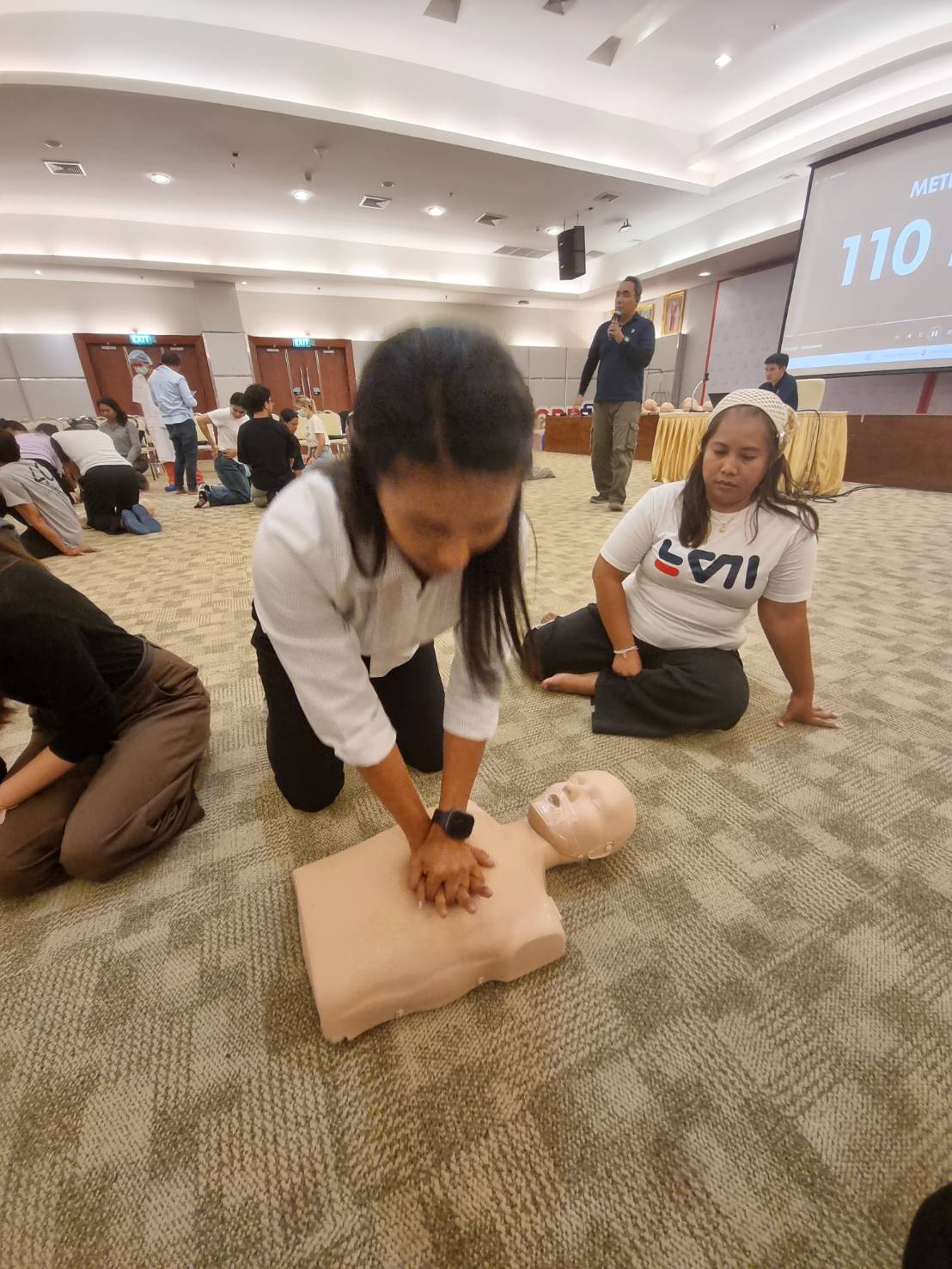 Work environment showcasing childcare activities