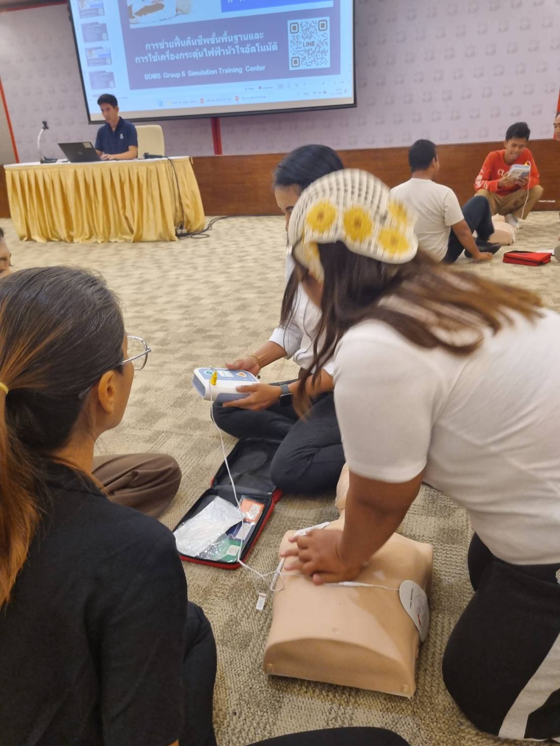 Work environment showcasing childcare activities