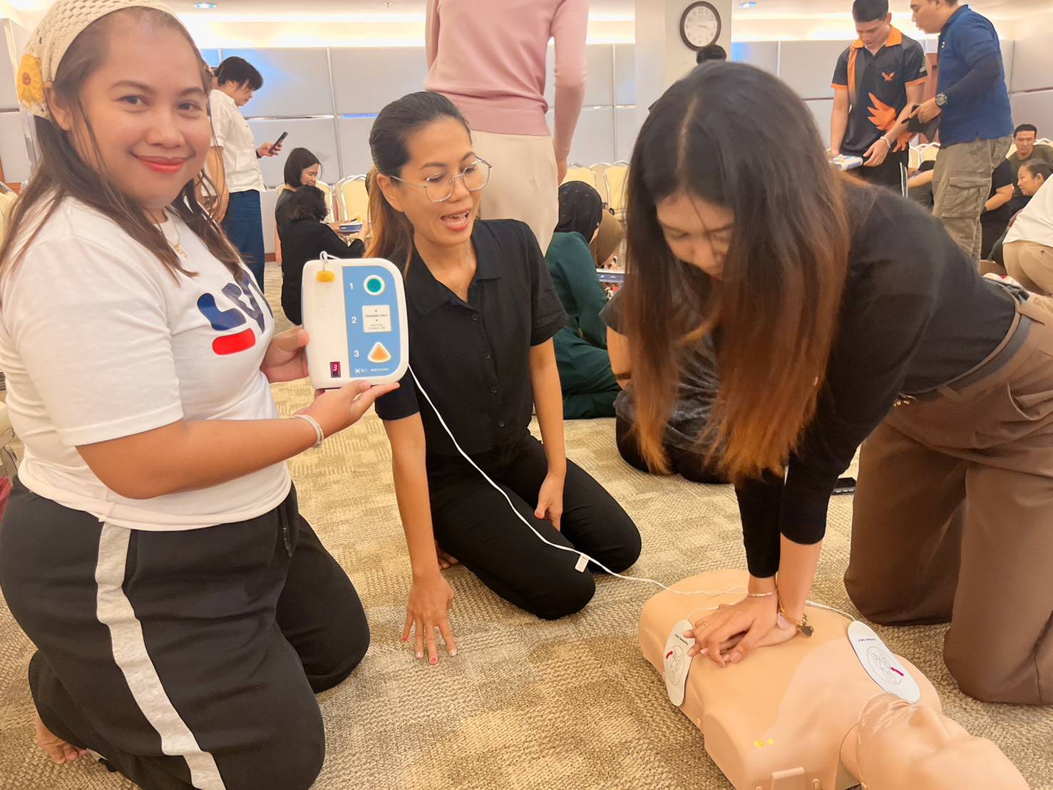 Work environment showcasing childcare activities