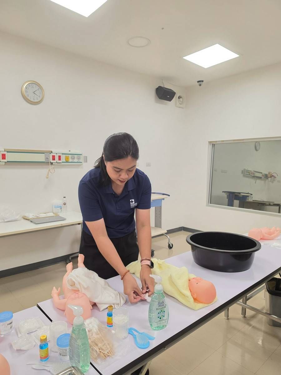 Work environment showcasing childcare activities